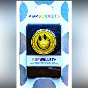 PopSockets Popwallet Plus Happy Face Smiley CC ID Holder  new in box